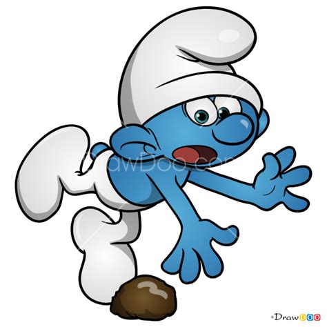 clumsy smurf|clumsy smurf drawing.